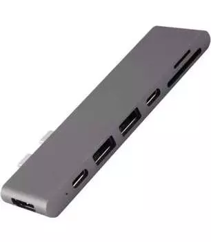 Адаптер Red Line Type-C 7 in 1 Red Line для ноутбука, серый УТ000016225