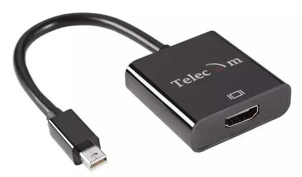 Адаптер Telecom Mini DisplayPort (M) -> HDMI (F), 4K@60Hz, 0.15м, (TA6056)