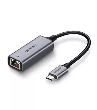 Адаптер UGREEN CM199 (50737) USB Type C to 10/100/1000M Ethernet Adapter серый космос