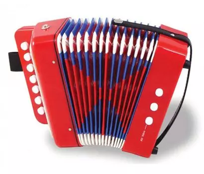 Аккордеон Aurus UC218-R кнопочный сувенирный с футляром красный