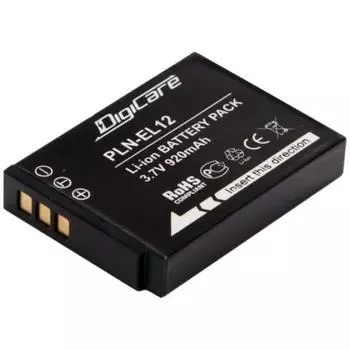 Аккумулятор DigiCare PLN-EL12 / EN-EL12 для CoolPix S800c, S6200, S6300, S8200, S9300, P310, AW100