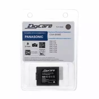 Аккумулятор DigiCare PLP-S006 / CGA-S006 для DMC-FZ7, FZ8, FZ18, FZ28, FZ30, FZ38, FZ50
