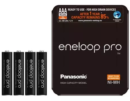Аккумулятор Panasonic Eneloop Pro AAA 900 4BP (BK-4HCDE/4LE)