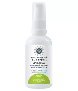 Аквагель для лица ДОМ ПРИРОДЫ с вытяжкой из грязи Сакского озера и экстрактом айвы для жирной и проблемной кожи, 50г