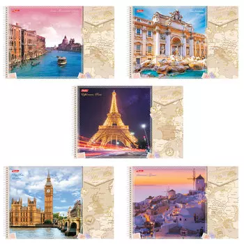 Альбом для рисования, А4, 40 л., спираль, 3D-фольга и матовая ламинация, HATBER Европа, 40А4лофВсп, A265154, (10 шт.)