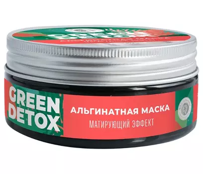 Альгинатная маска ДОМ ПРИРОДЫ Green Detox с комплексом черноморских водорослей Матирующий эффект, 60г