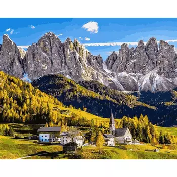 Альпы.Роспись по холсту(картина по номерам 40*50см) MS7421