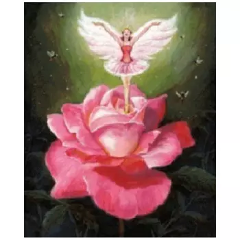 Алмазная картина Фея на цветке 50*40см без подрамника в коро