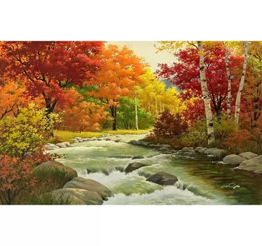 Алмазная картина Краски осени 40*50см на подрамнике