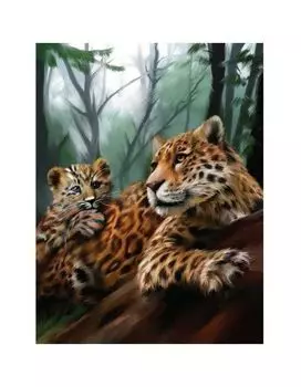 Алмазная вышивка Школа талантов 30x40 см "Леопарды" арт.5371223