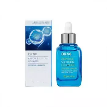 Ампульная сыворотка с коллагеном FarmStay DR-V8 Ampoule Solution Collagen, 30мл