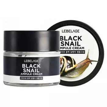 Ампульный крем с муцином чёрной улитки Lebelage Black Snail Ampule Cream, 70мл