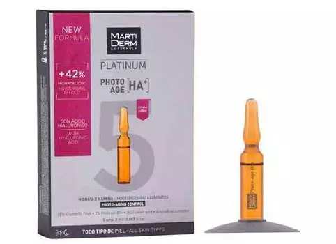 Ампулы Martiderm Platinum "Коррекция фотостарения Гиалуроновая кислота +" 5x2 мл