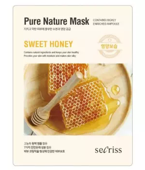 АН Secriss Маска для лица тканевая Secriss Pure Nature Mask Pack-Sweet honey 25мл