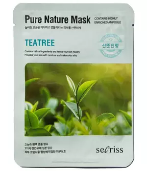 Маска для лица тканевая АН Secriss Pure Nature Mask Pack-Teatree 25мл
