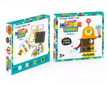 Анимированная магнитная мозаика "Роботы" MAGNETICUS
