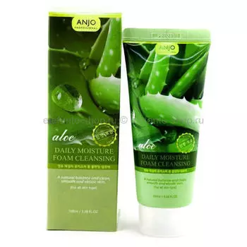 ANJО Professional Увлажняющая пенка для умывания АЛОЭ Aloe Daily Moisture Foam Cleansing, 100 мл
