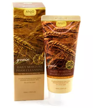 ANJО Professional Увлажняющая пенка для умывания ЗЛАКИ Grain Daily Moisture Foam Cleansing, 100 мл