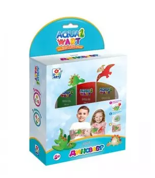 AQUA ART Набор "Динозавры" (3 форм., 3 краски по 100 мл)