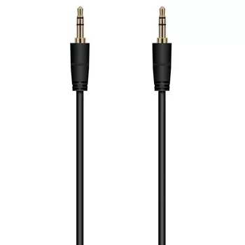 Аудио кабель AUX Krutoff 1m, черный (пакет)