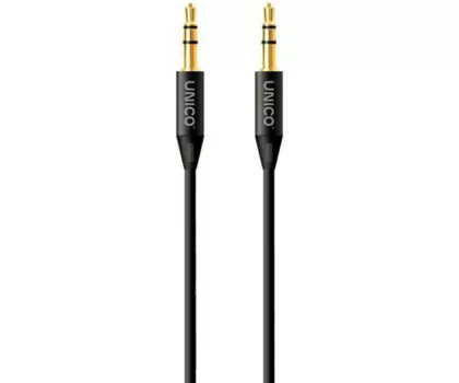 Аудиокабель AUX Unico 3,5mm, металл, 480Мбит/с, 1м, серый DCAUXUNC