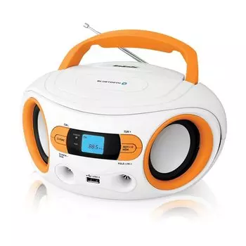 Аудиомагнитола BBK BS15BT белый/оранжевый