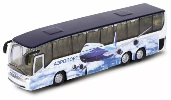 Автобус Технопарк металл открыв двери,свет+звук 16см 135131