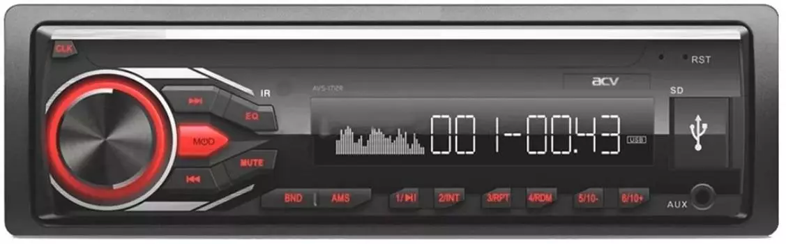 Автомагнитола ACV AVS-1712R 1DIN 4x45Вт