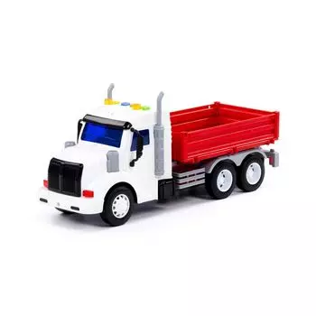 Автомобиль бортовой "Профи" инерционный красный свет звук 91673