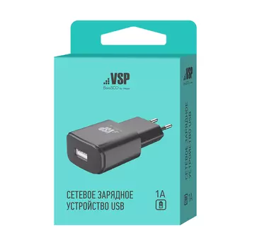 Автомобильное зарядное устройство BoraSCO (VSP) 1 USB 1A черное