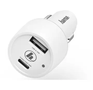 Автомобильное зарядное устройство Hama H-183322 3A PD+QC (00183322) белый