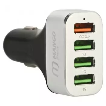 Автомобильное зарядное устройство Mango Device Quick Charge 2.0 (silver, 4USB car charger)