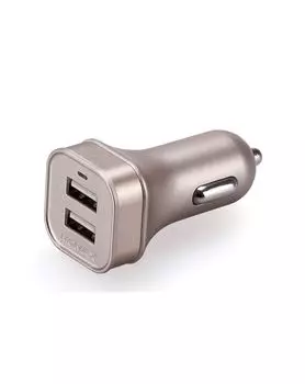 Автомобильное зарядное устройство Momax Polar Light Series Car Charger Dual USB 3.4A Золотистый