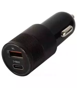 Автомобильное зарядное устройство Red Line USB + Type-C (модель C20), 18W, черный