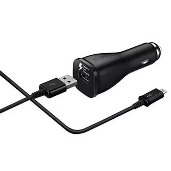 Автомобильное зарядное устройство Samsung +microUSB 2A 5.0V (SAM-EP-LN915UBEGRU) Black