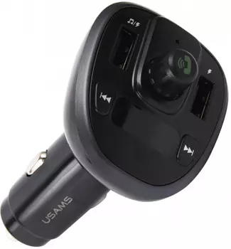 Автомобильное зарядное устройство USAMS US-CC115 C21 2USB 3.4A 15W с цифровым дисплеем (CC115GC01)