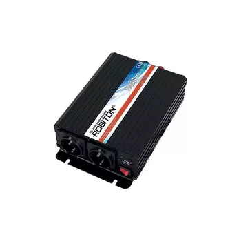 Инвертор Robiton R1000 с 12В, 1000Вт с USB выходом, две евро розетки