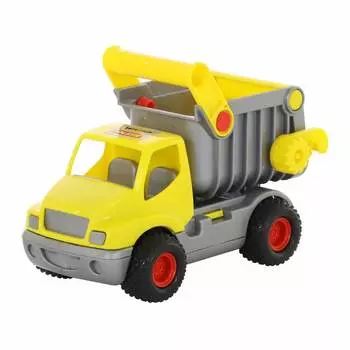 Автомобиль-самосвал "КонсТрак" желтый (в сеточке) 0407