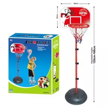 Баскетбол Basketball stand (высота 160см) в коробке стойка(h=160см)со щитом,мяч(D=15cм),насос,кольцоD=25cм,сетка MY1701-A