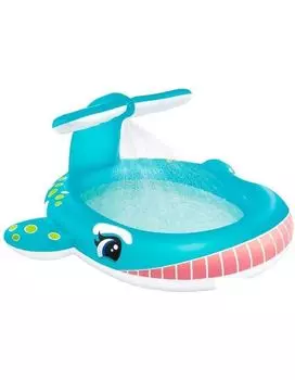 Бассейн надувной INTEX Кит, со спреем, 57440, 201х196х91