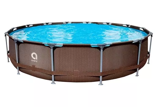Бассейн усиленный с круглым стальным каркасом Avenli 4.57м*84cм 12023EU, фильтр-насос 530 галлонов
