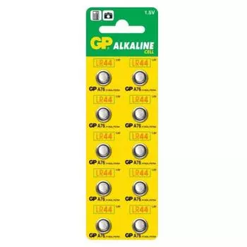 Батарейка GP Alkaline (LR44/ V357/ V13 GA/ AG13/ A76), 10шт.