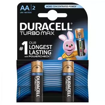 Батарейка Duracell LR6-2BL Turbo MAX AA (2шт.)