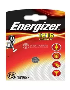 Батарейки Energizer CR1216 1шт