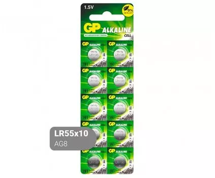 Батарейки GP 191FRA-2C10 (LR55, G8, V8GA, LR1120, 191) 10шт