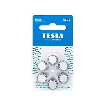 Батарейки Tesla A675 HEARING AID A675 Zinc Air (PR44/paper/6 шт)