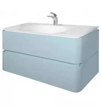База под раковину, подвесная, 100 см AM.PM Sensation M30FHX1002BG, ящики, цвет: светло-голубой, глянцевая, шт