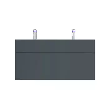 База под раковину, подвесная, 120 см AM.PM INSPIRE V2.0 M50AFHX1203GM, 3 ящика, push-to-open, цвет: графит мато