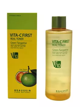 BEAUSKIN Тоник для лица, зеленый мандарин VITA-C FERST REAL TONER 300 мл