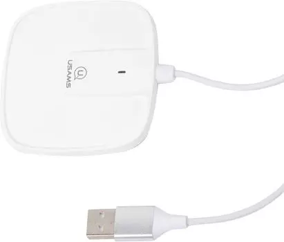 Беспроводное зарядное устройство USAMS US-CD153, Magsafe, 3A, белый (CD153DZ02)